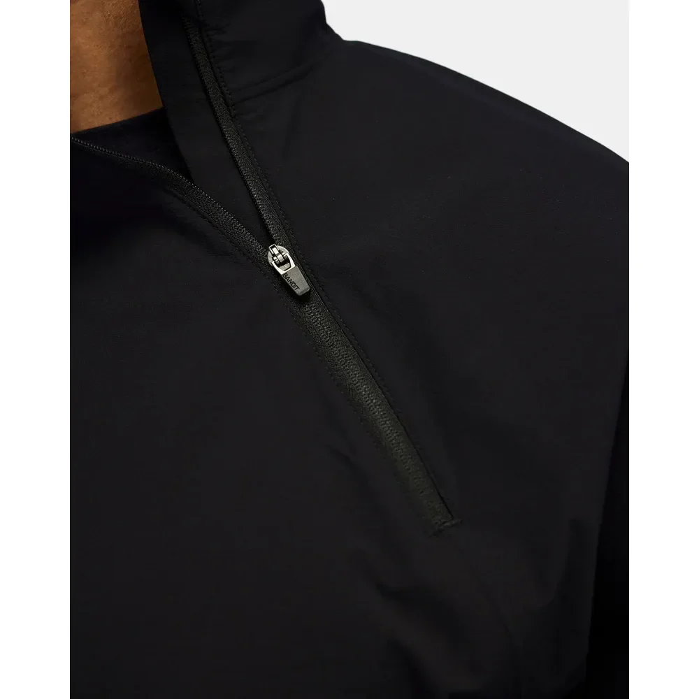 Bandit Mens Windproof Asymetrical Pullover Jacket - Black - SS26 - Image 4