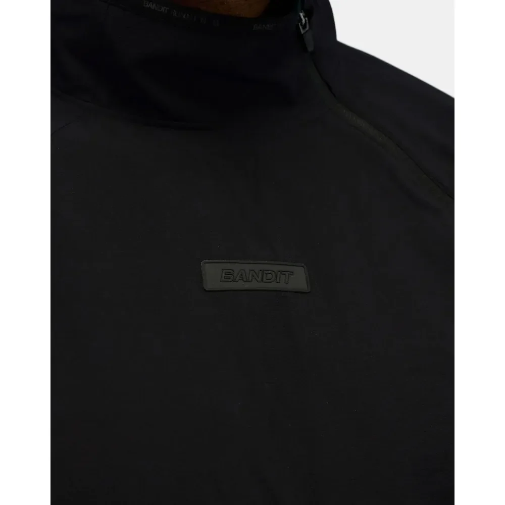 Bandit Mens Windproof Asymetrical Pullover Jacket - Black - SS26 - Image 6