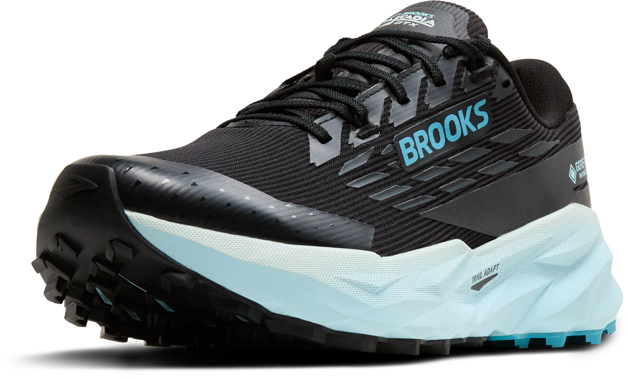Brooks Womens Cascadia 19 GTX - Black/Ebony/Blue Flower - Trail - AW25 - Image 8