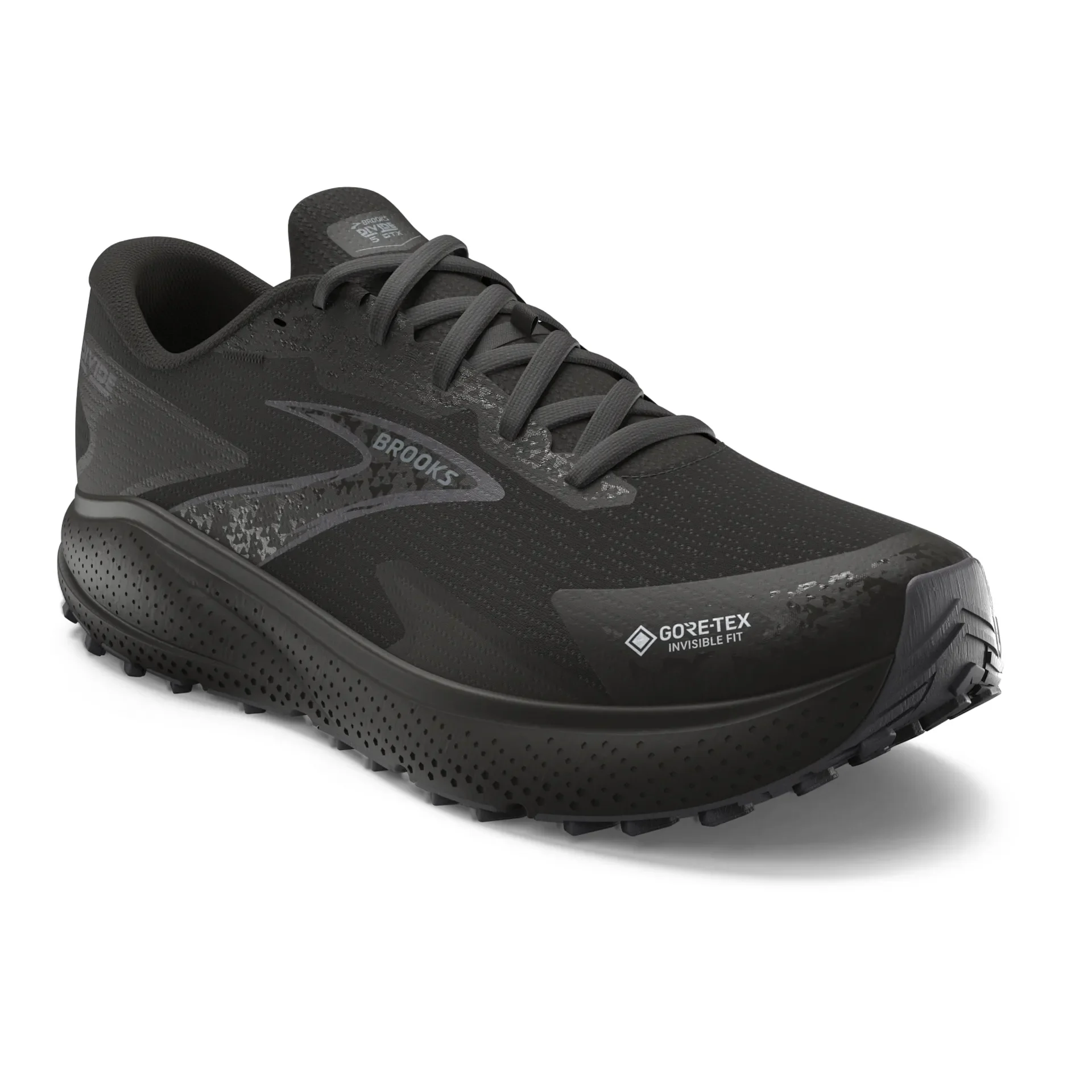 Brooks Womens Divide 5 GTX - Black/Alloy/Primer Grey- Trail - SS25 - Image 3