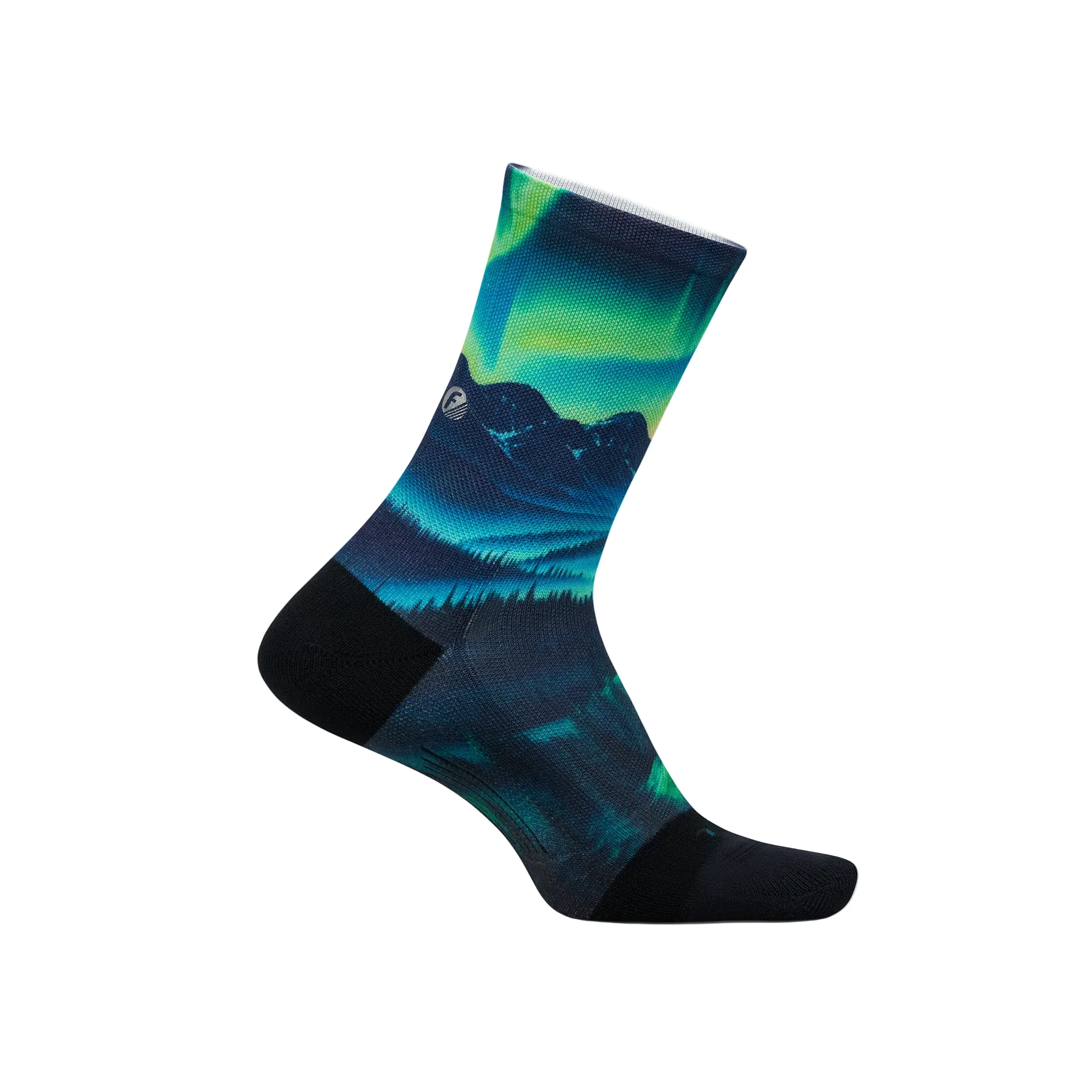 Feetures Elite Light Cushion Mini Crew - Landscape Ltd - Aurora Glow - SS26