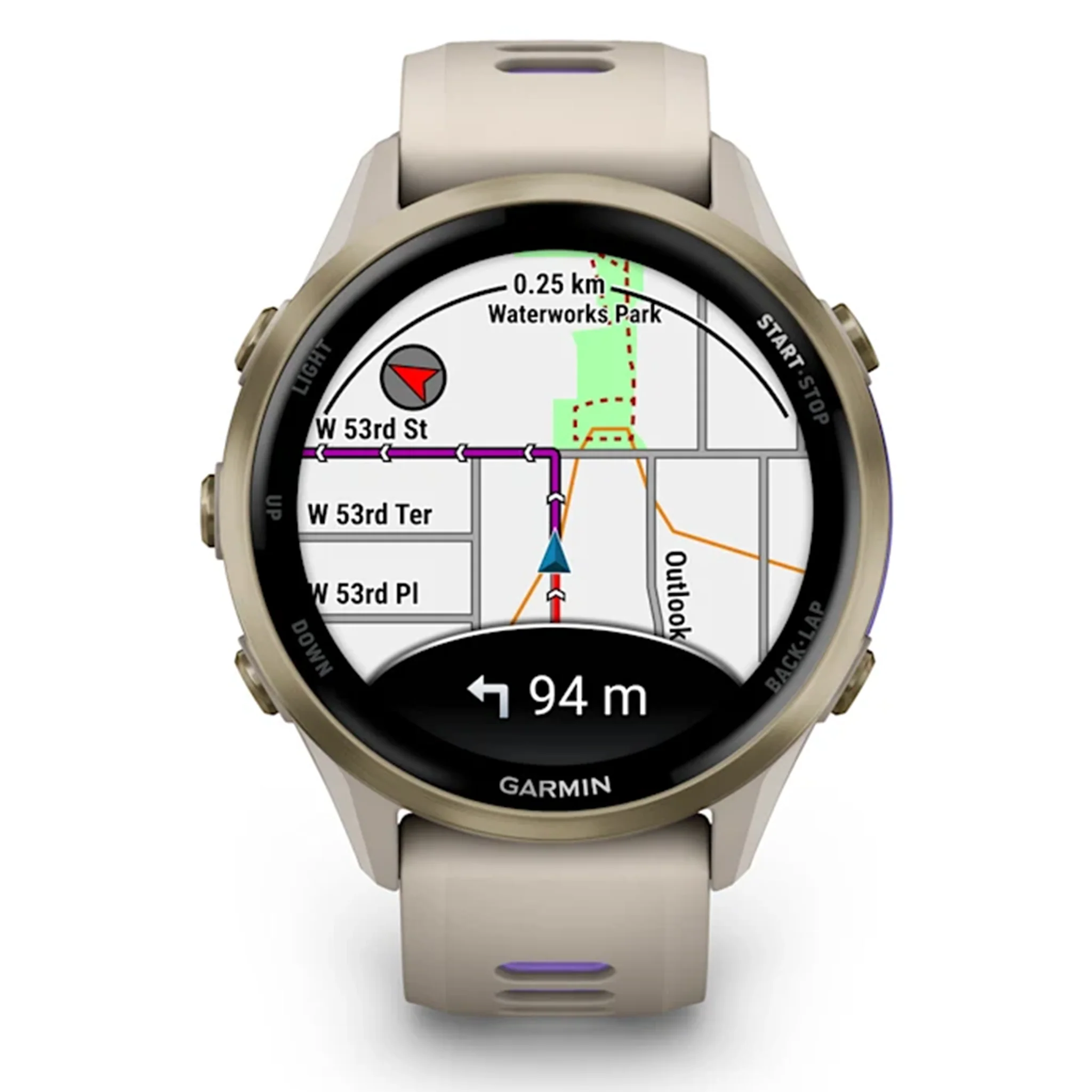 Garmin Forerunner 970 - 47mm -  Gold Titanium/French Grey - Image 3