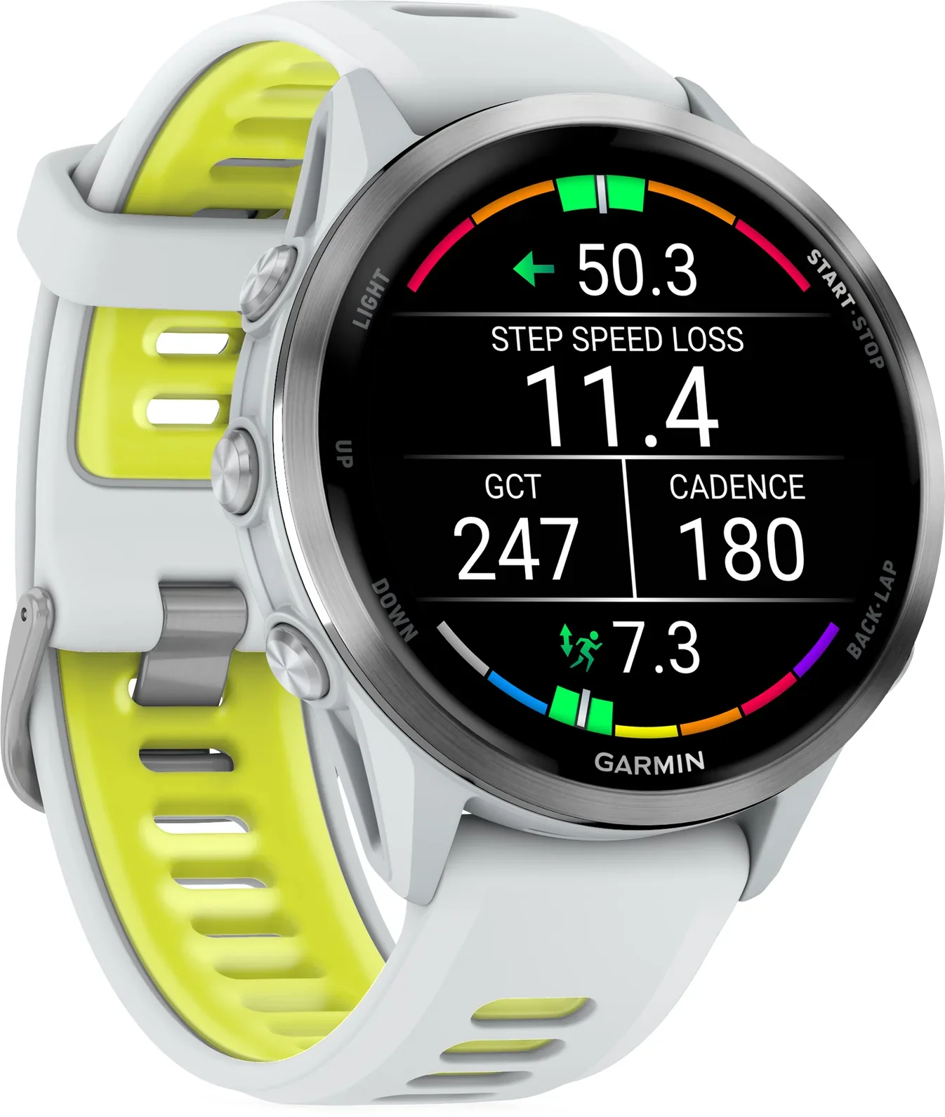 Garmin Forerunner 970 - 47mm -  Whitestone/Translucent Amp Yellow - Image 5