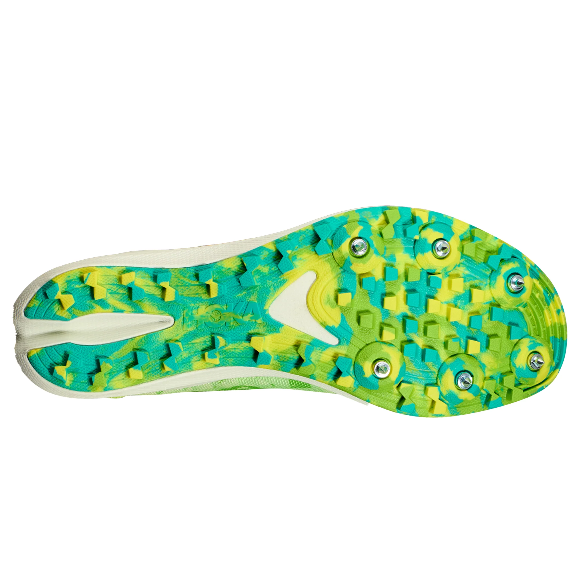 Hoka Crescendo Cross Country Spikes - Lettuce/Electric Lime - Image 2
