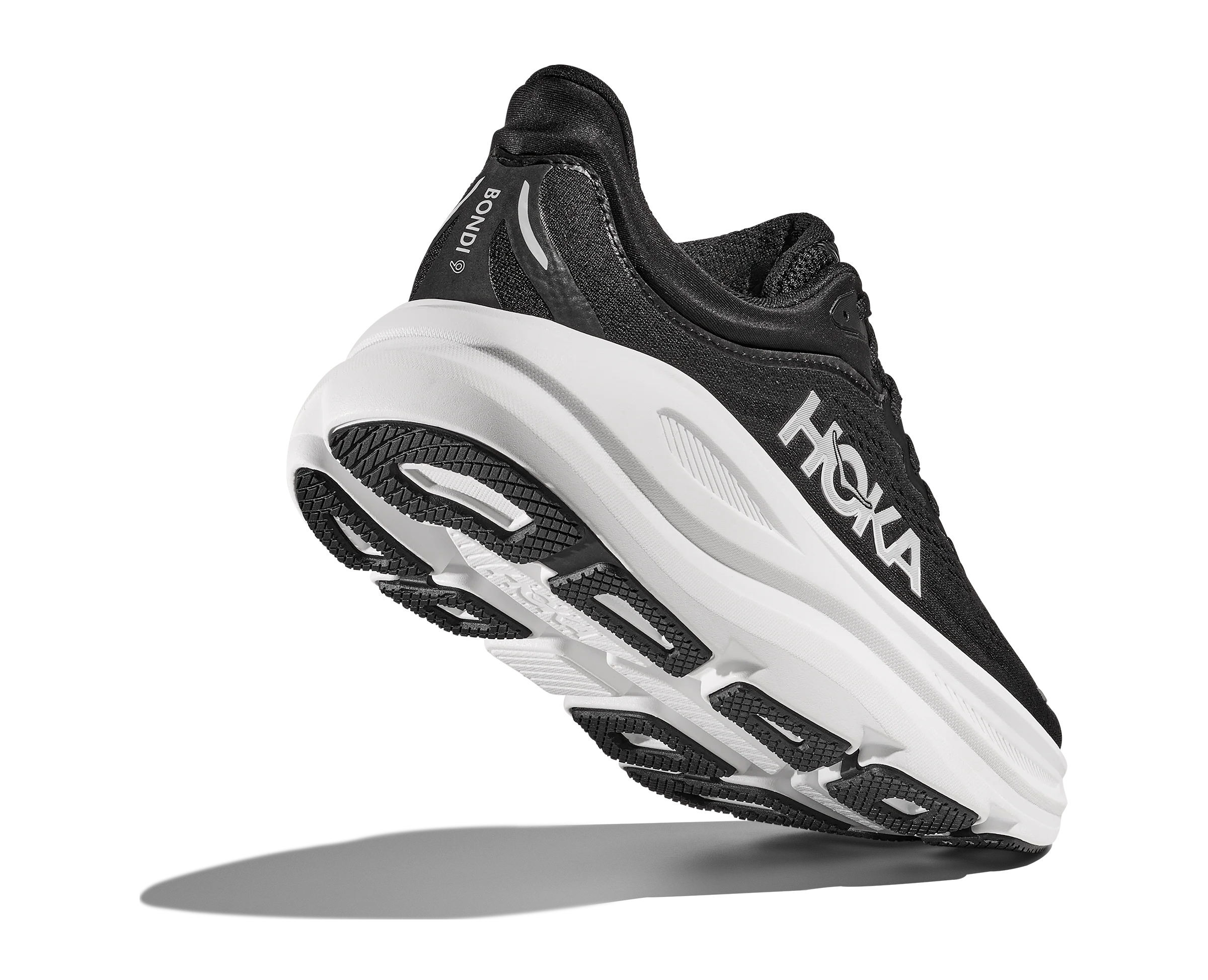 Hoka Mens Bondi 9 - Black/White - Neutral - AW25 - Image 5