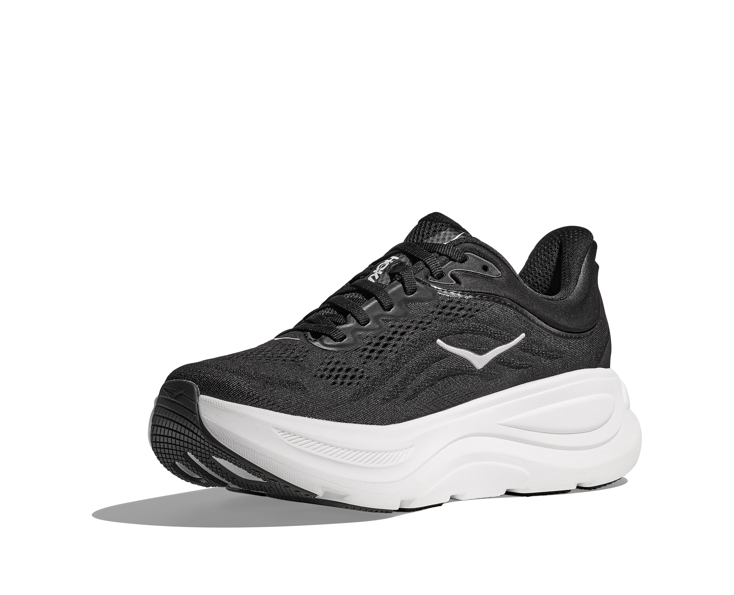 Hoka Mens Bondi 9 - Black/White - Neutral - AW25 - Image 4