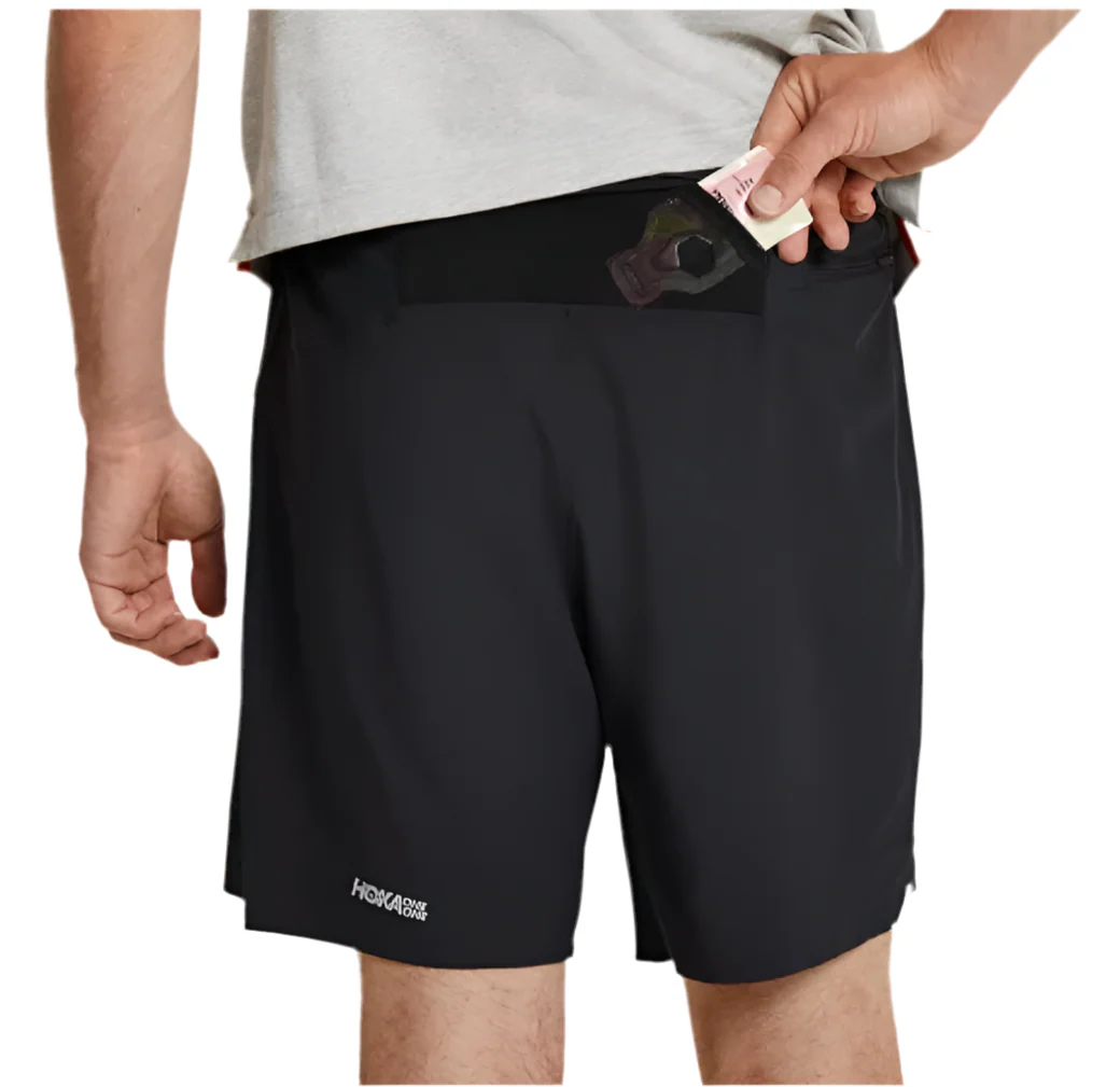 Hoka Mens Glide 7" Short - Black - Image 2