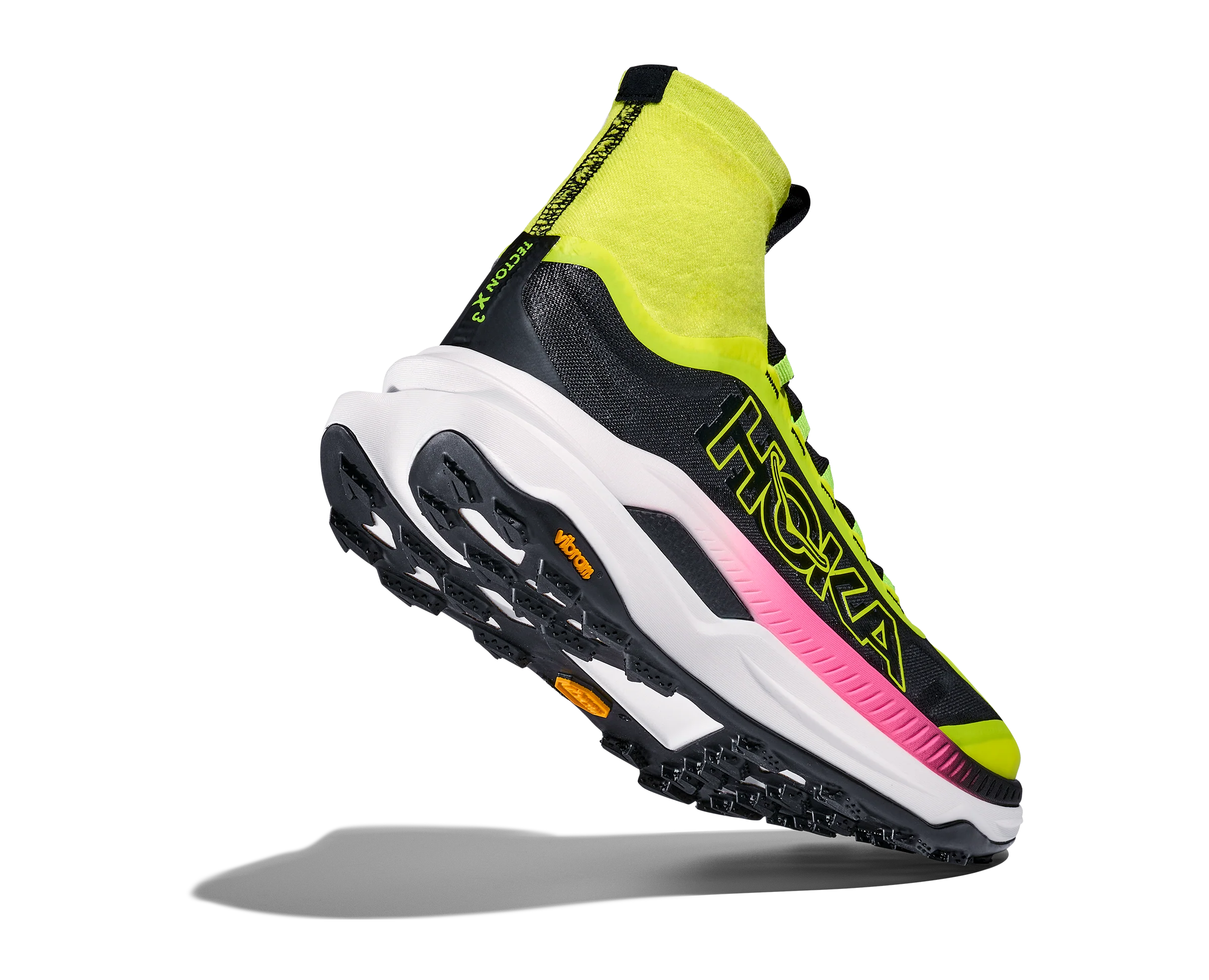 Hoka Mens Tecton X 3 - Neon Hoka Citrus/Black - Trail - AW25 - Image 5