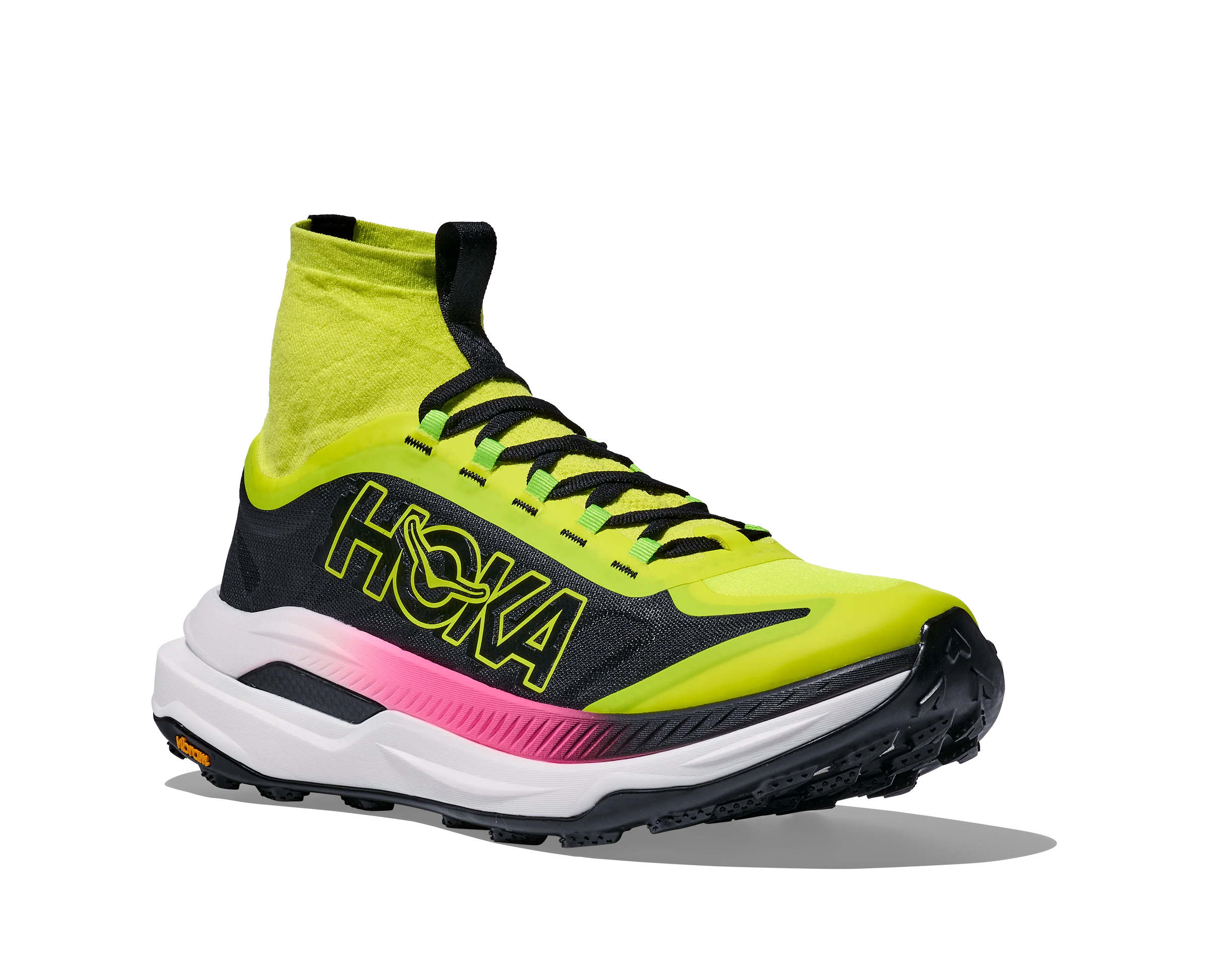 Hoka Mens Tecton X 3 - Neon Hoka Citrus/Black - Trail - AW25 - Image 7