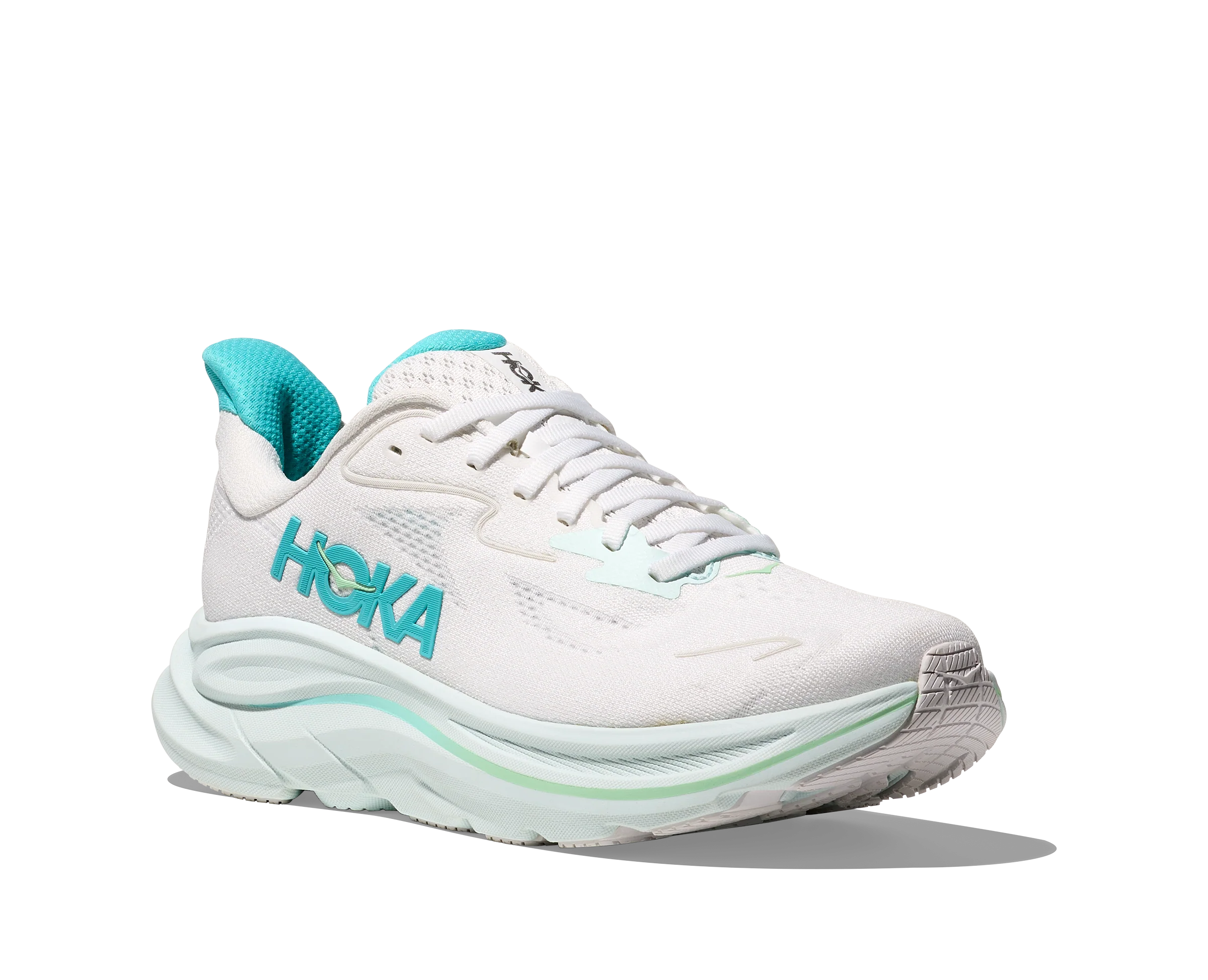 Hoka Womens Clifton 10 - White/Cielo Blue - Neutral - SS25 - Image 7
