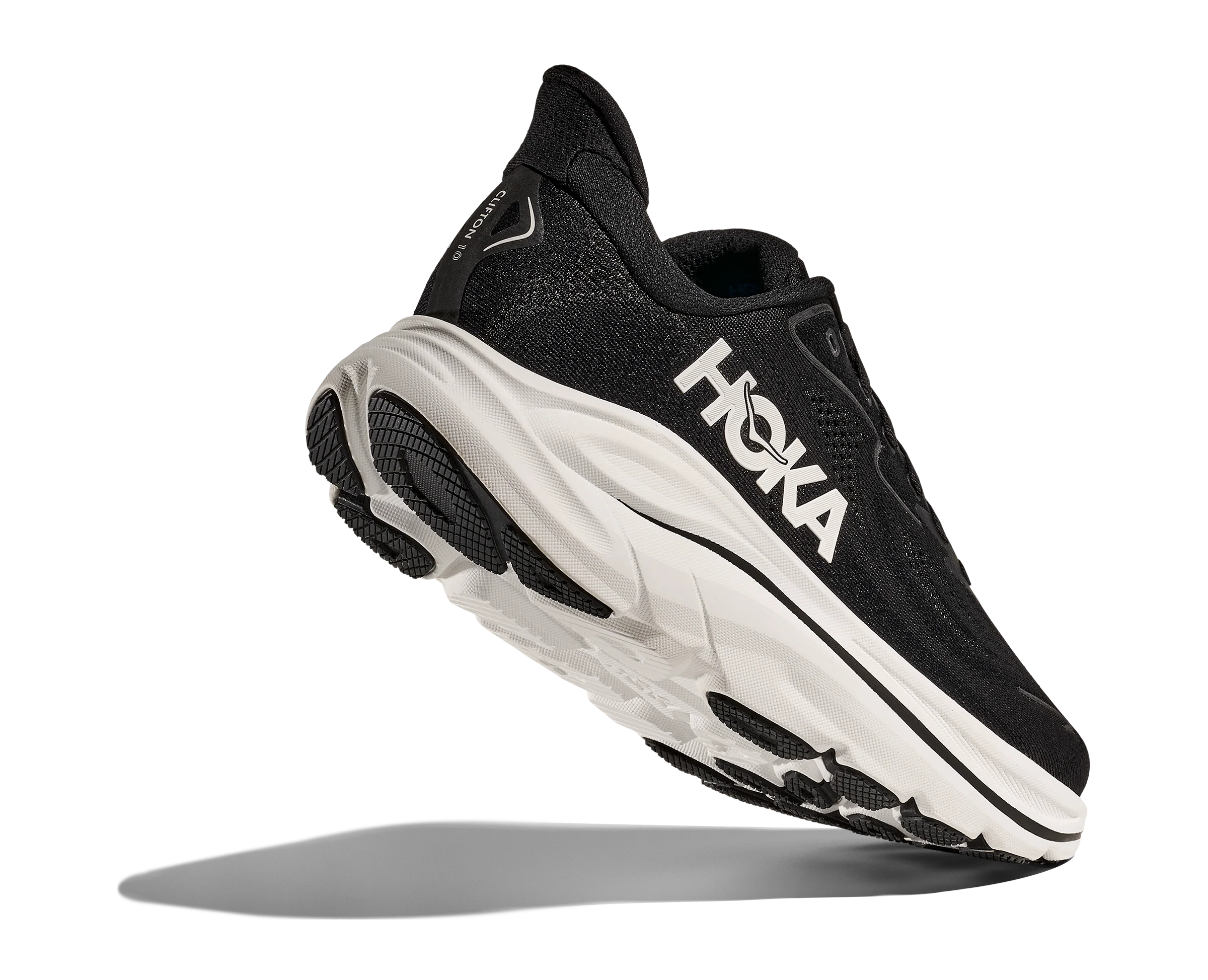 Hoka Womens Clifton 10 Wide - D Width - Black/White - Neutral - SS25 - Image 5