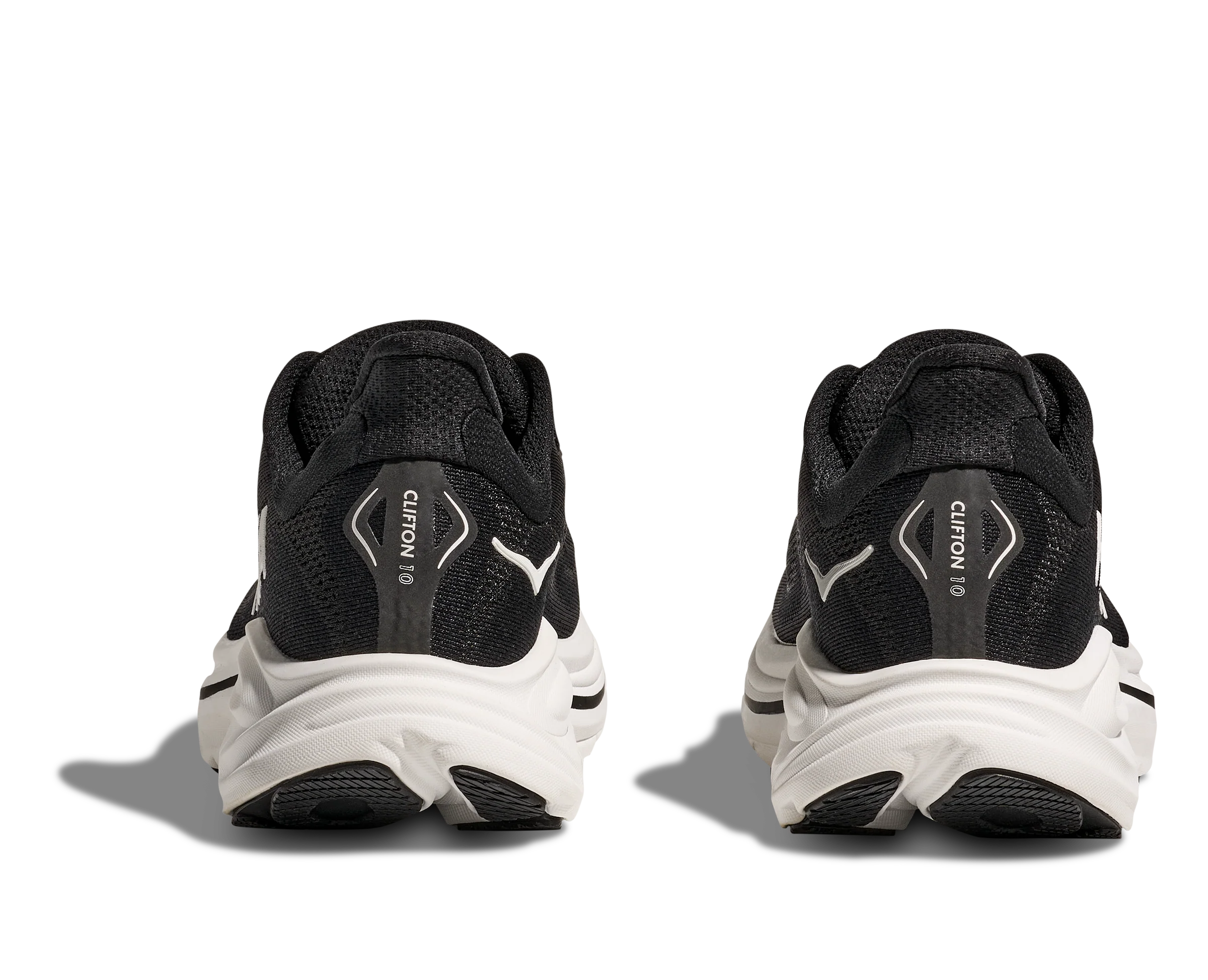 Hoka Womens Clifton 10 Wide - D Width - Black/White - Neutral - SS25 - Image 6