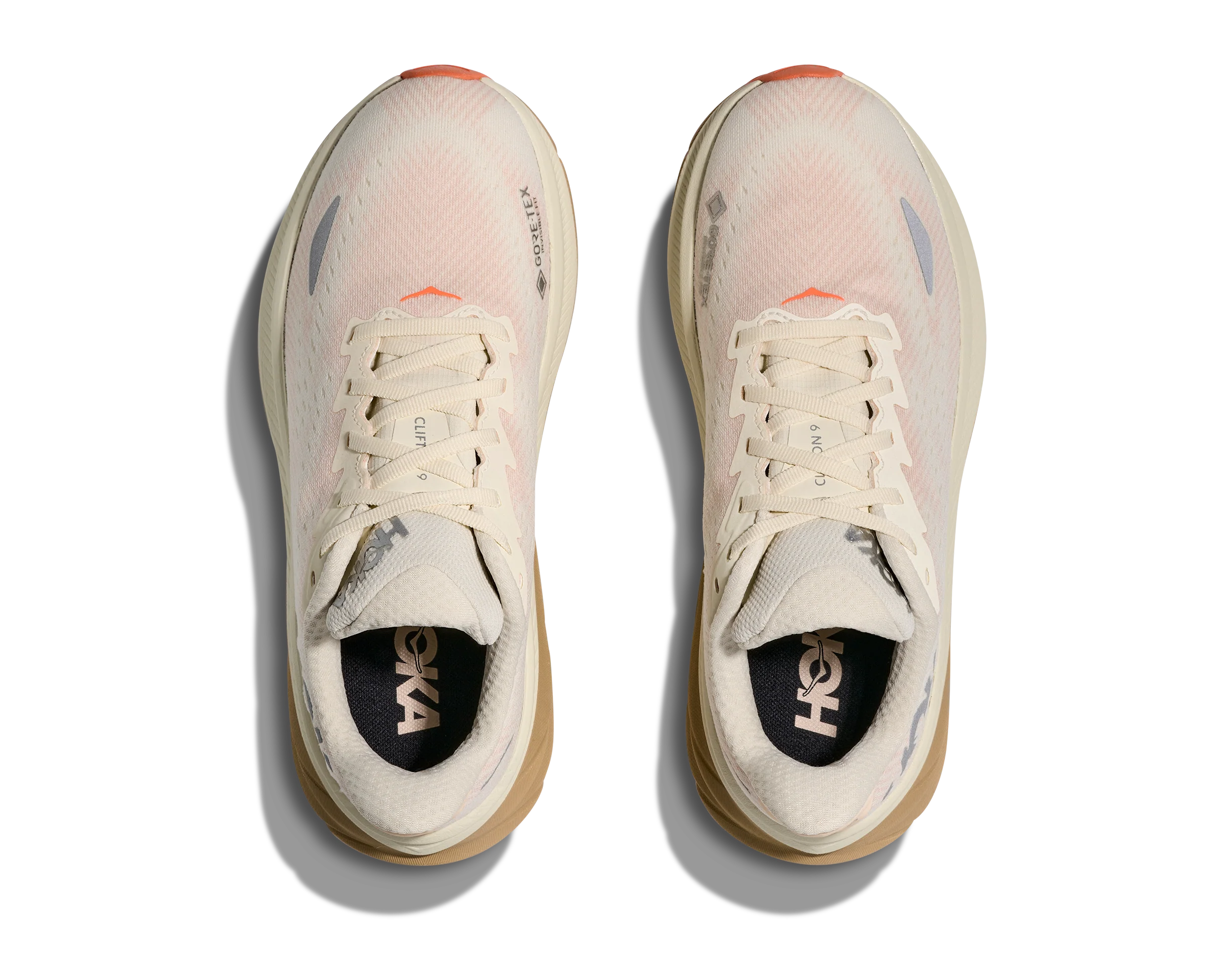 Hoka Womens Clifton 9 GTX - Eggshell/Khaki - Neutral - SS26 - Image 3