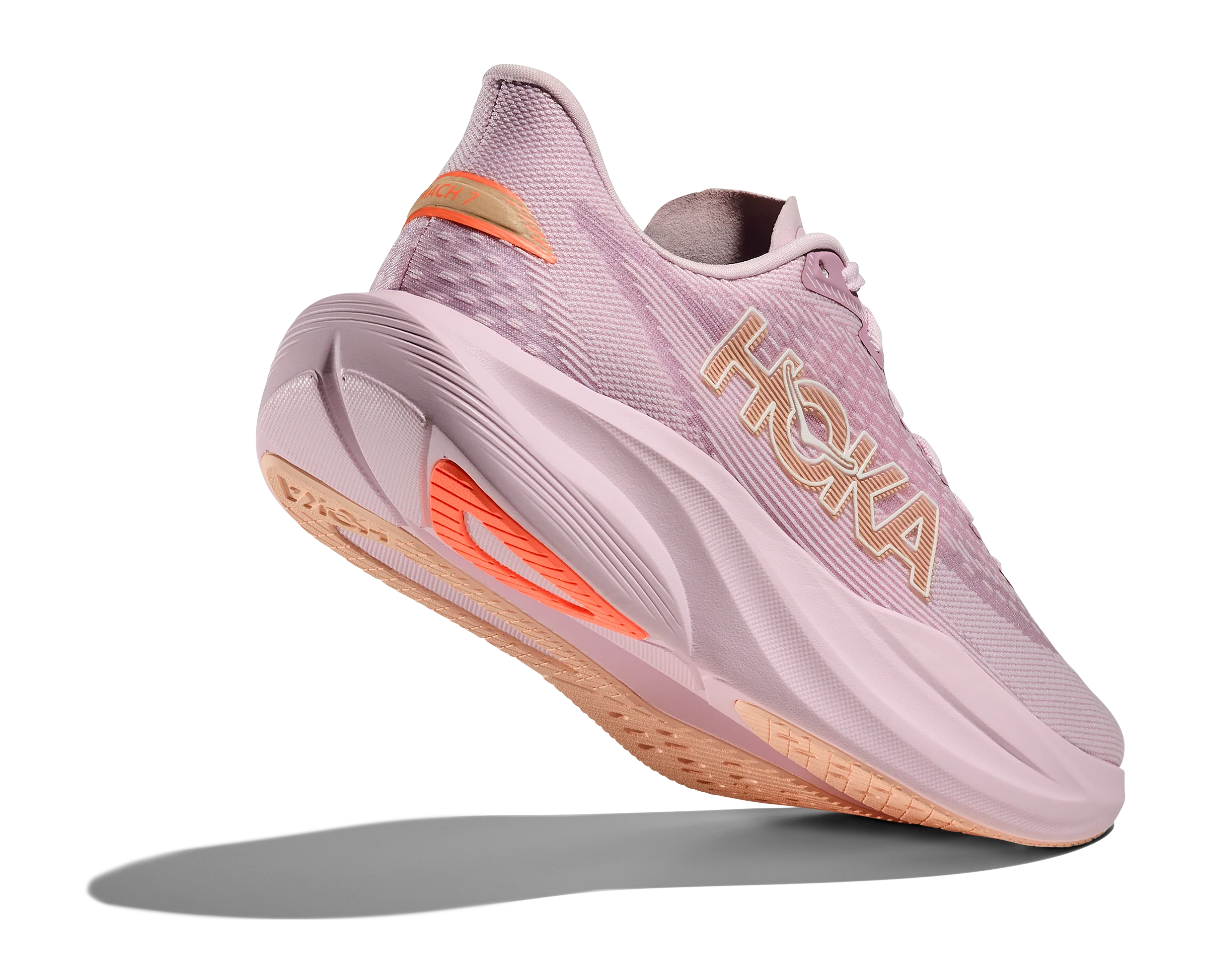 Hoka Womens Mach 7 - Lilac Cream/Tangerine Glow - Neutral - SS26 - Image 5