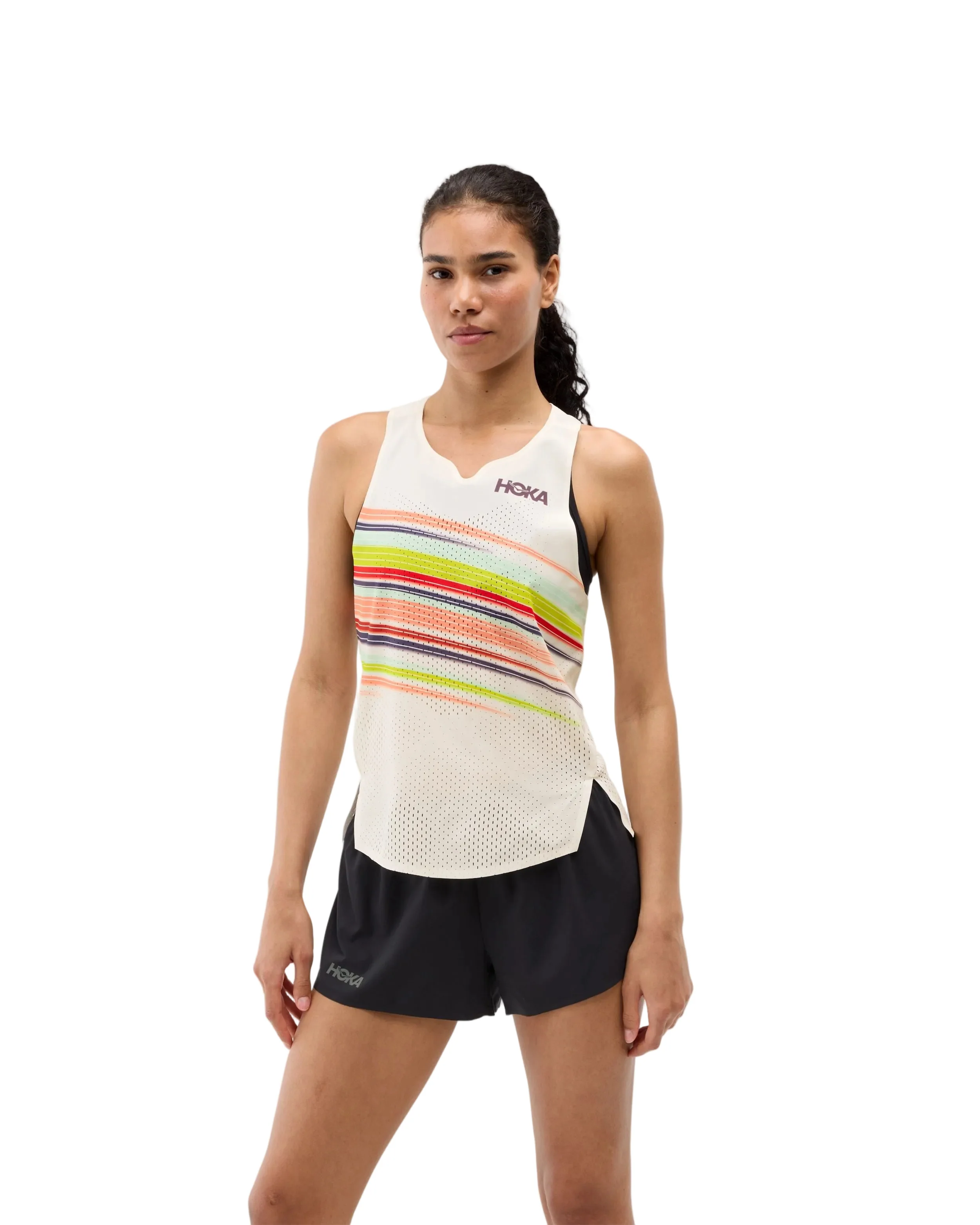 Hoka Womens Race Day Singlet - Alabaster Flare - SS26 - Image 7