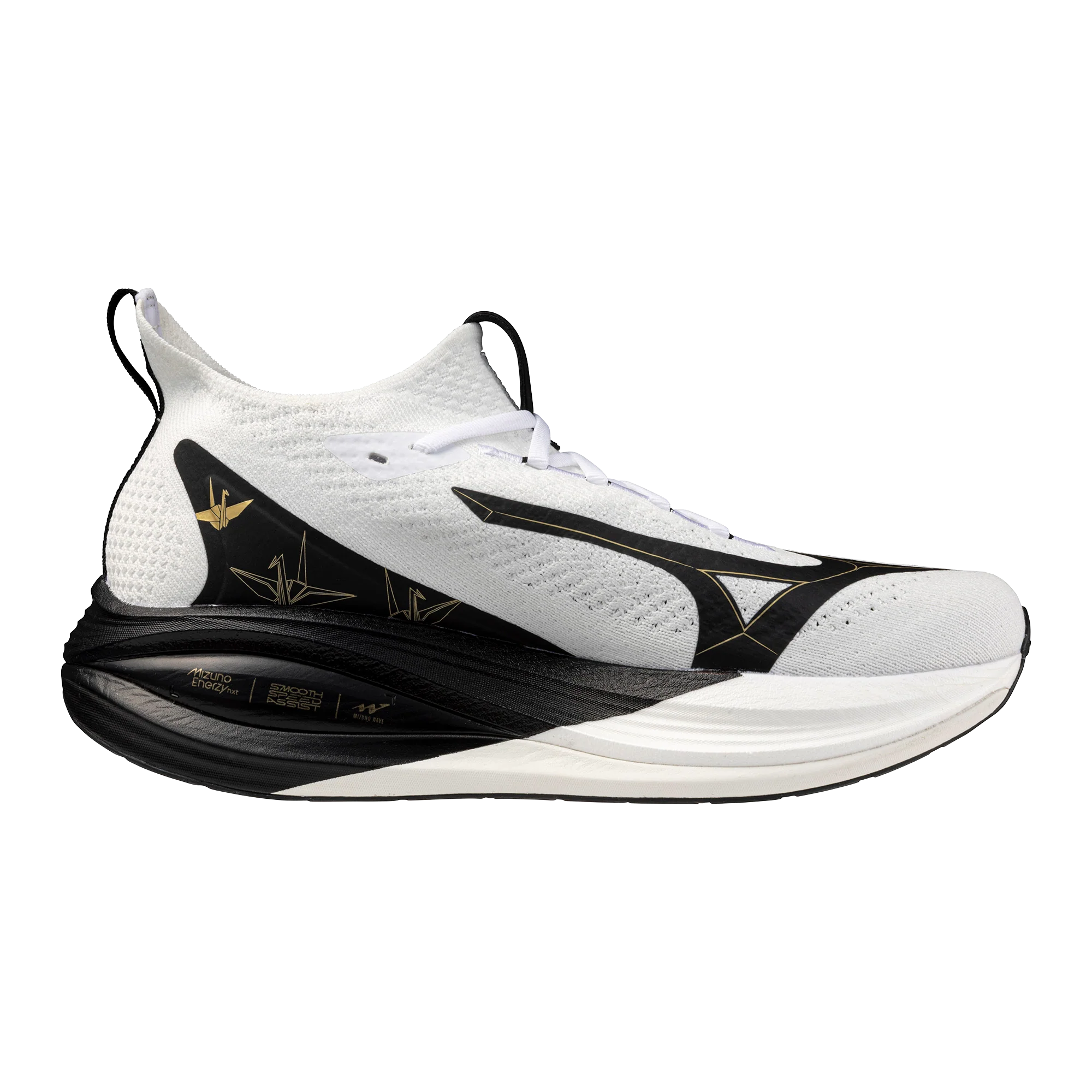Mizuno Unisex Neo Vista 2 Origami - White/Black/Gold - Neutral - SS26 - Image 4
