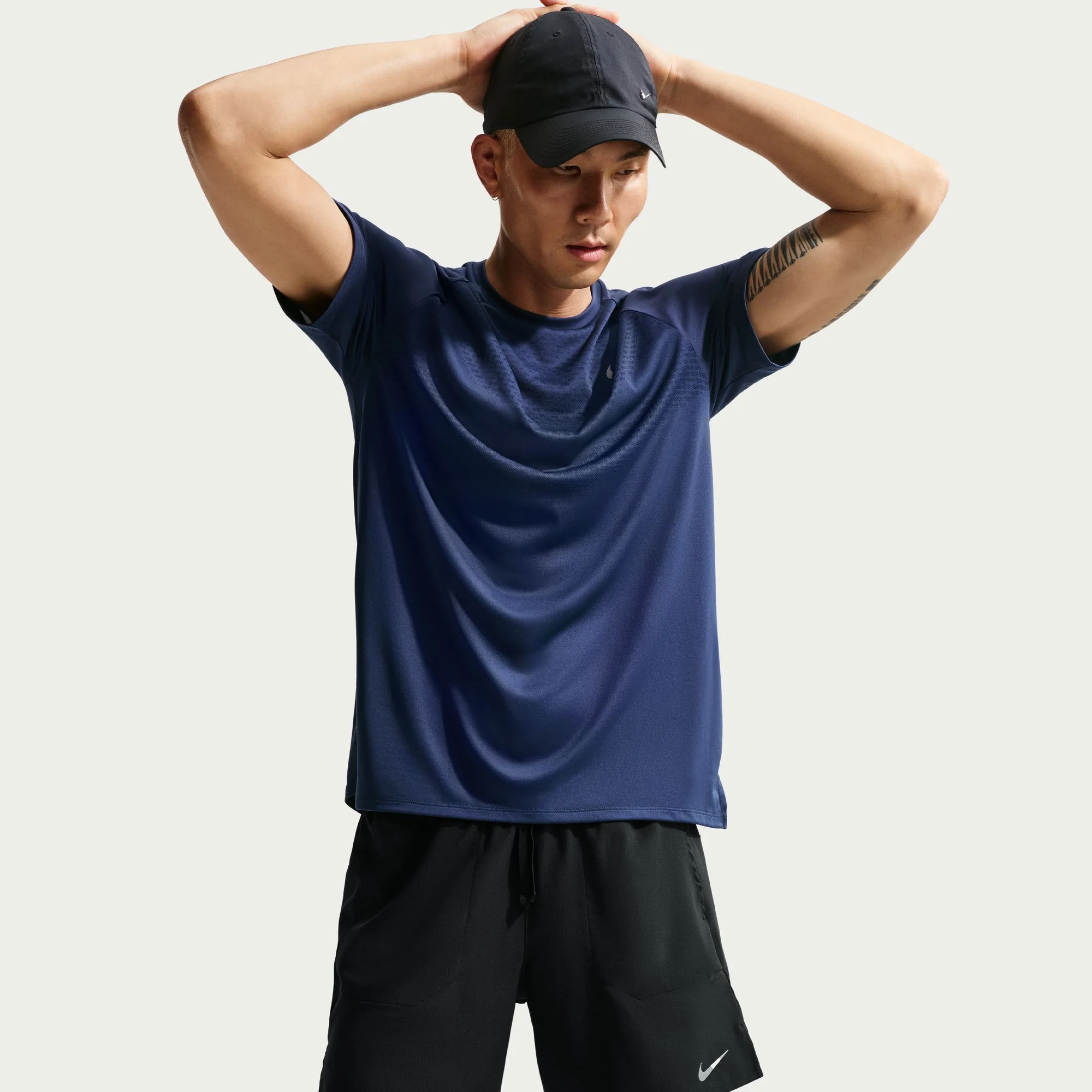 Nike Mens Dri-FIT 7" Brief-Lined Stride Short - Black/Reflective Silver - SP26 - Image 5