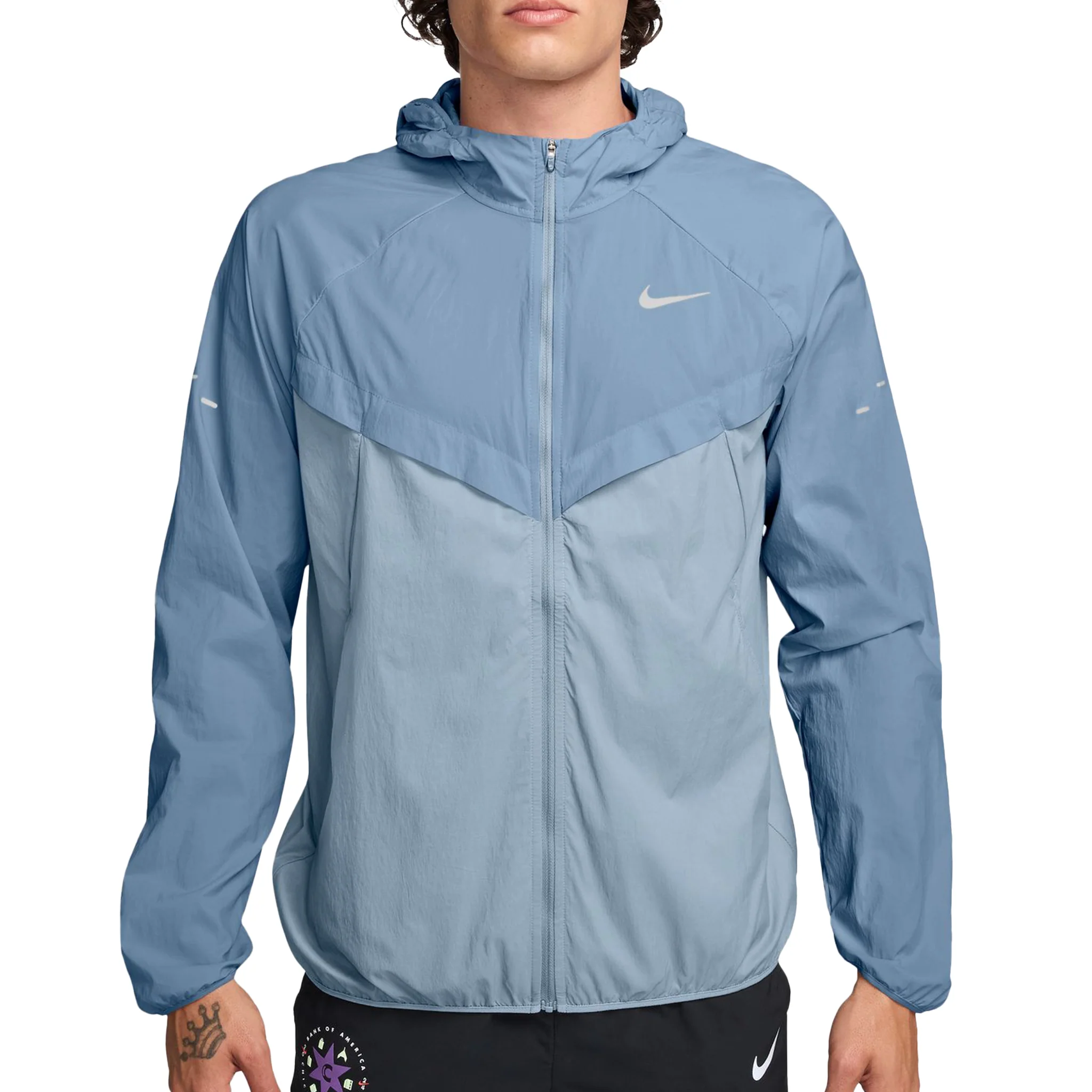 Nike Mens Repel UV Stride Jacket - Work Blue/Light Armory Blue/Reflective Silver