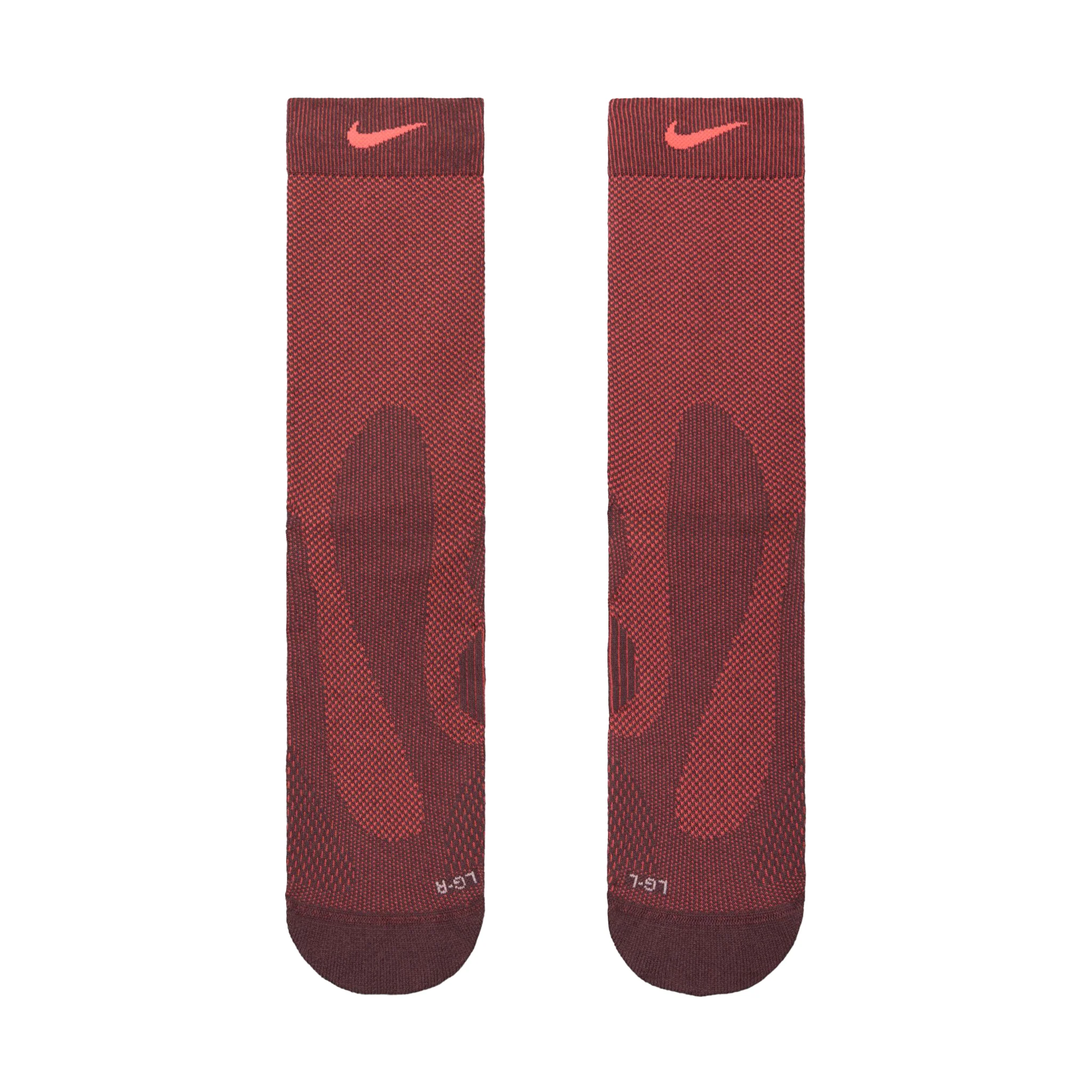 Nike Running Lightweight Crew Socks - Tattoo/Hot Lava/Pure Platinum/Hot Lava - Image 2