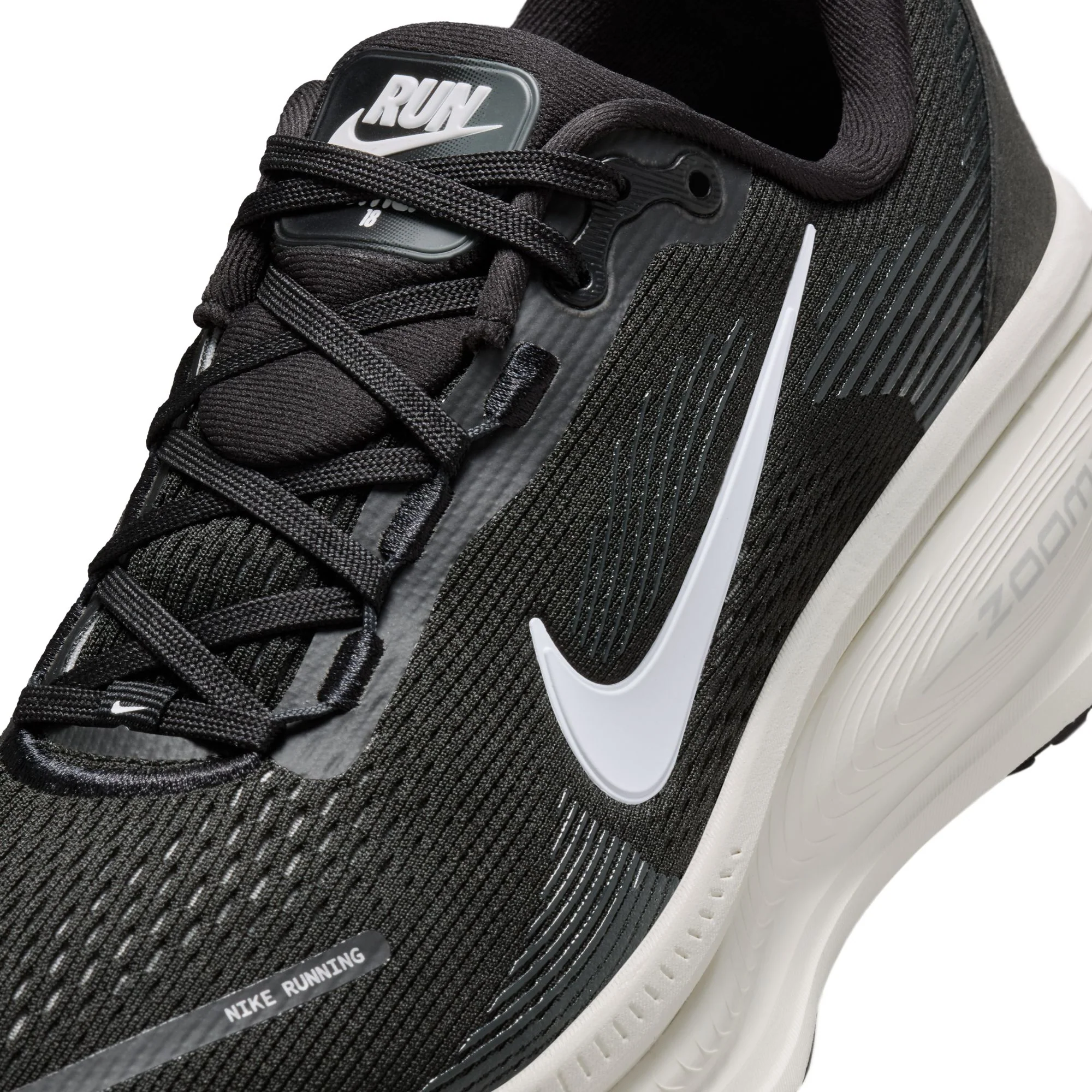 Nike Womens Vomero 18 - Black/Coconut Milk/Summit White - Neutral - SP25 - Image 4