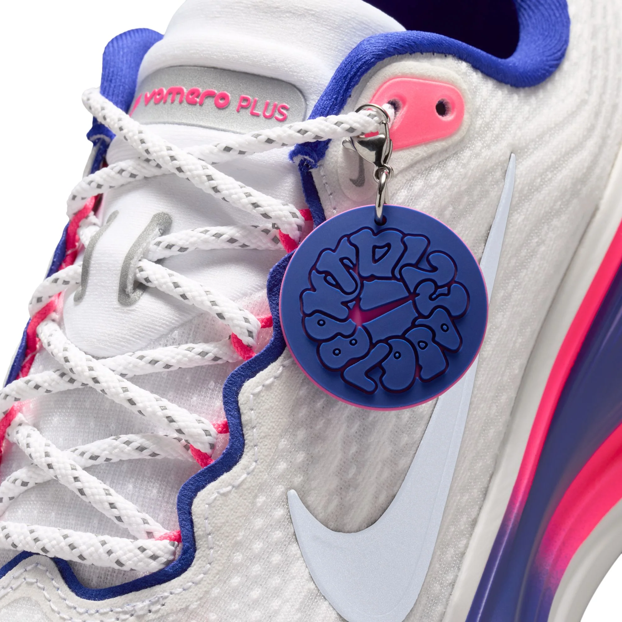Nike Womens Vomero Plus SE - White/Metallic Silver/Concord/Hyper Pink - Neutral - SU26 - Image 11