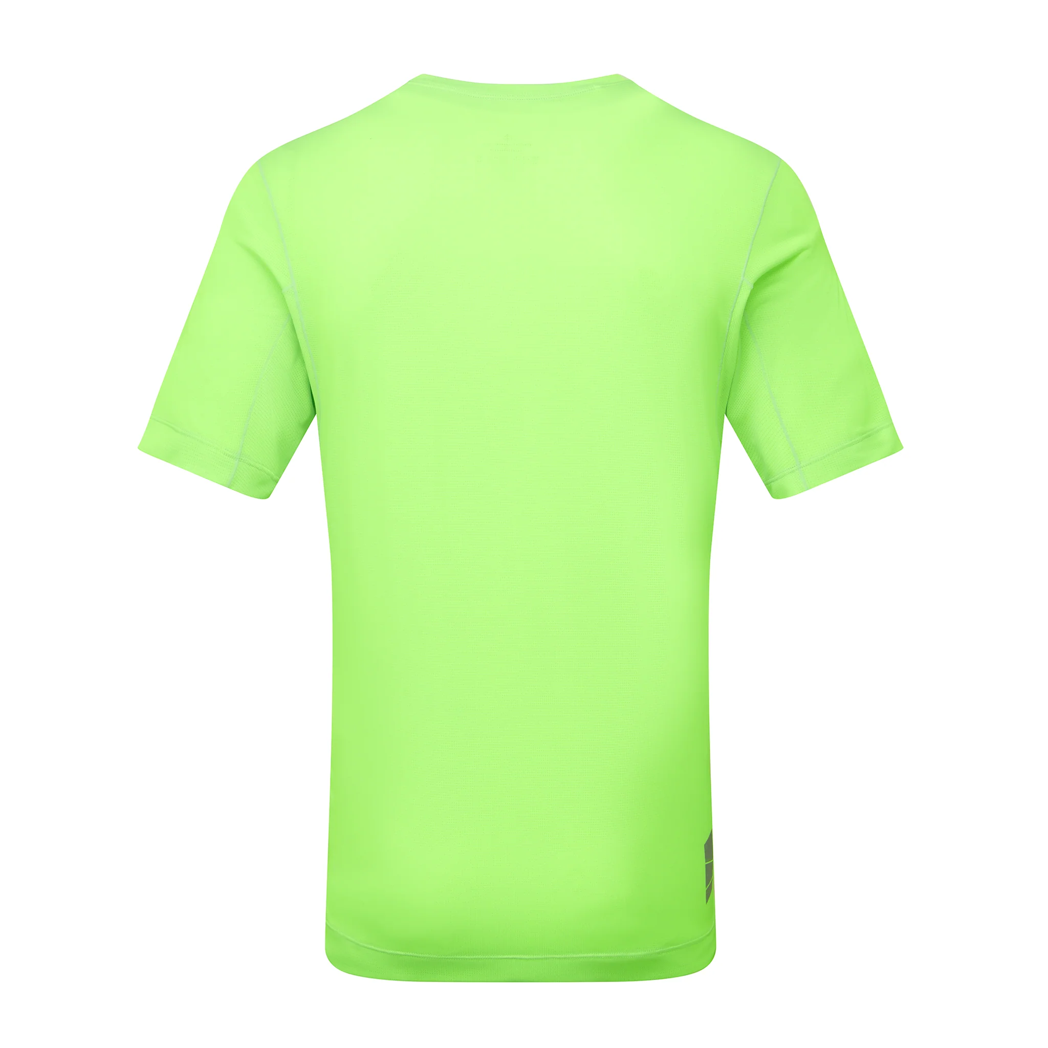 RonHill Mens Tech S/S Tee - Fluo Green/Dark Cobalt - SS26 - Image 2