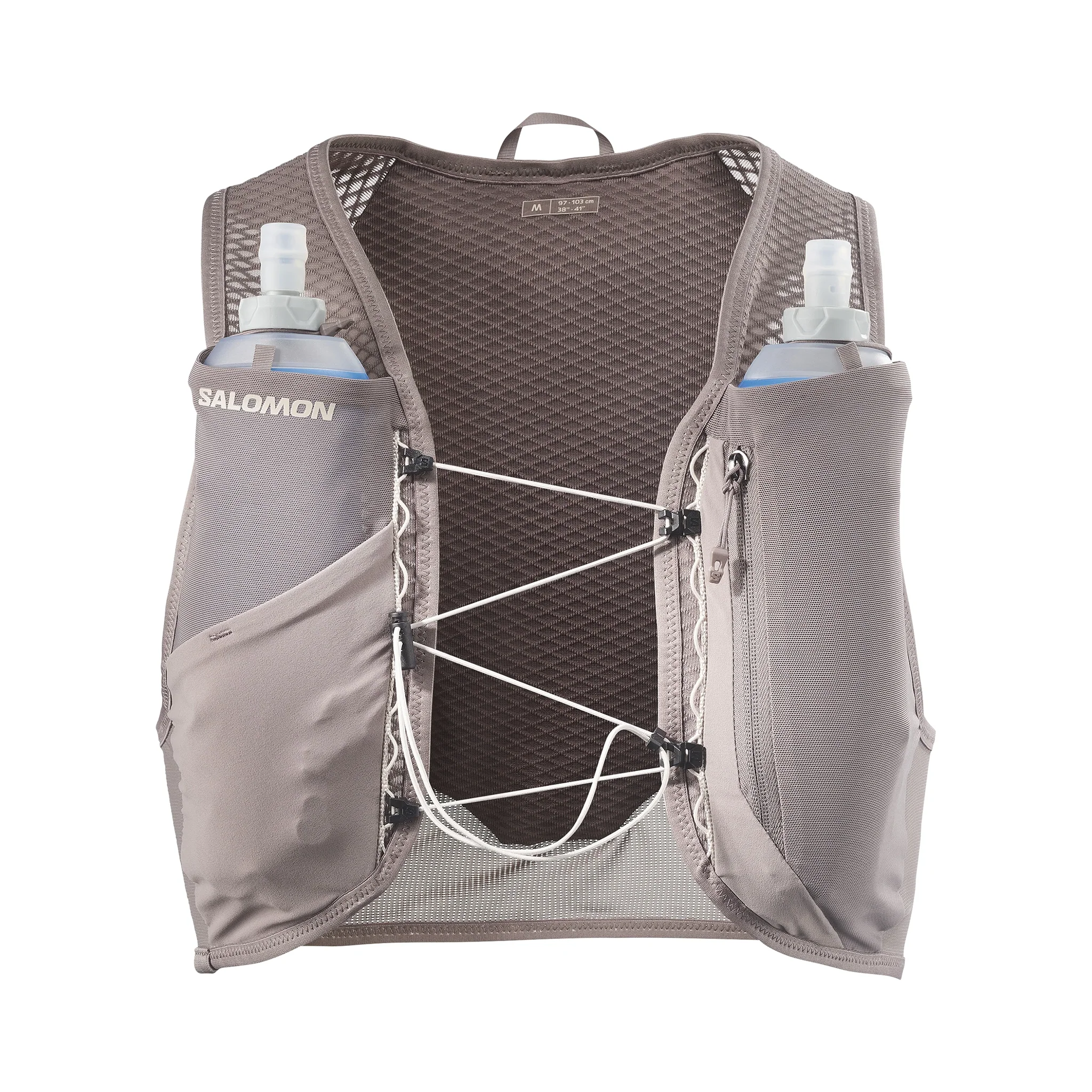 Salomon GRVL Skin 4 Unisex Vest with Flasks - Iron/Silver Cloud - Image 2