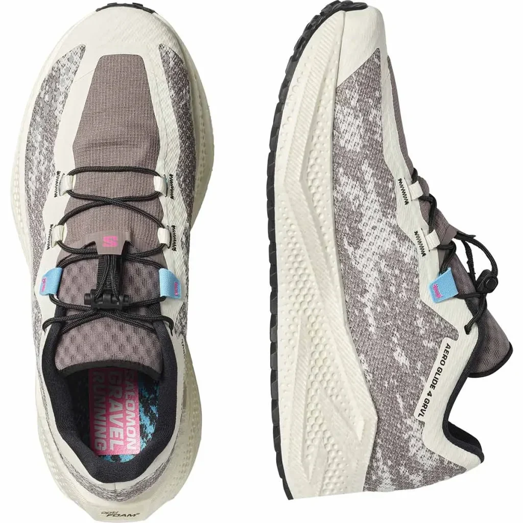 Salomon Womens Aero Glide 4 GRVL - Vanilla Ice/Black/Iron - Trail - SS26 - Image 3