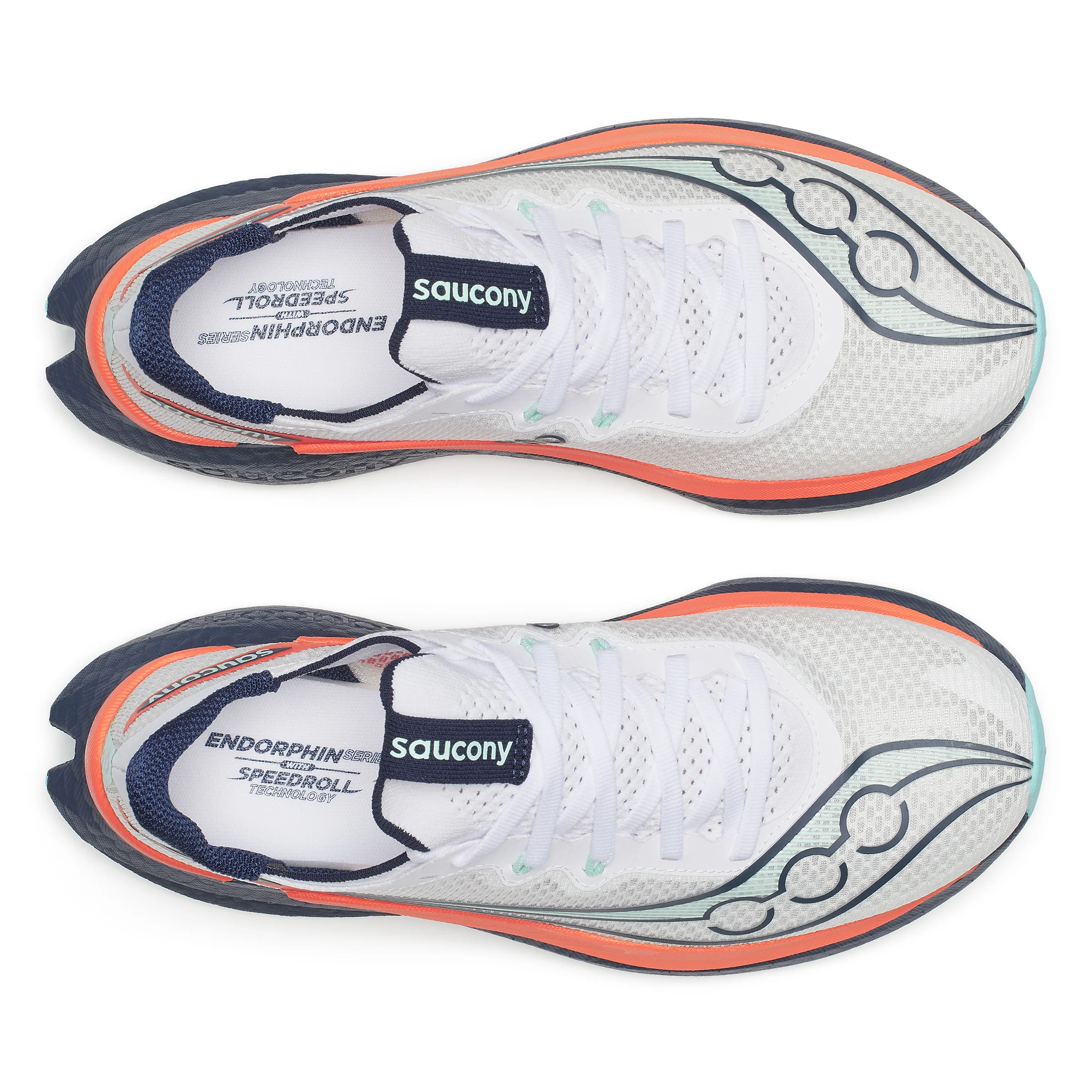 Saucony Womens Endorphin Pro 5 - White/Navy - Neutral - SS26 - Image 3
