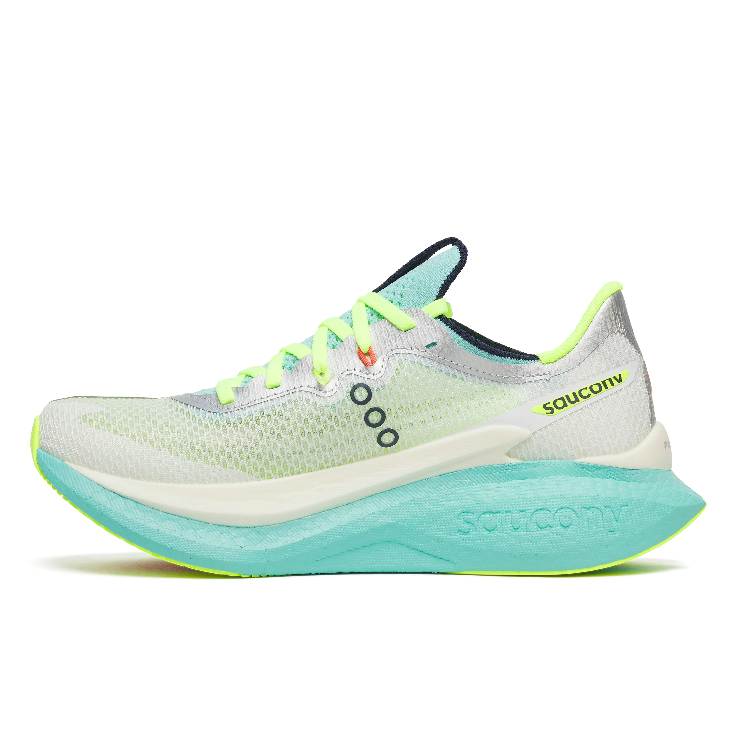 Saucony Womens Endorphin Pro 5 - White/Splash - Neutral - SS26 - Image 3