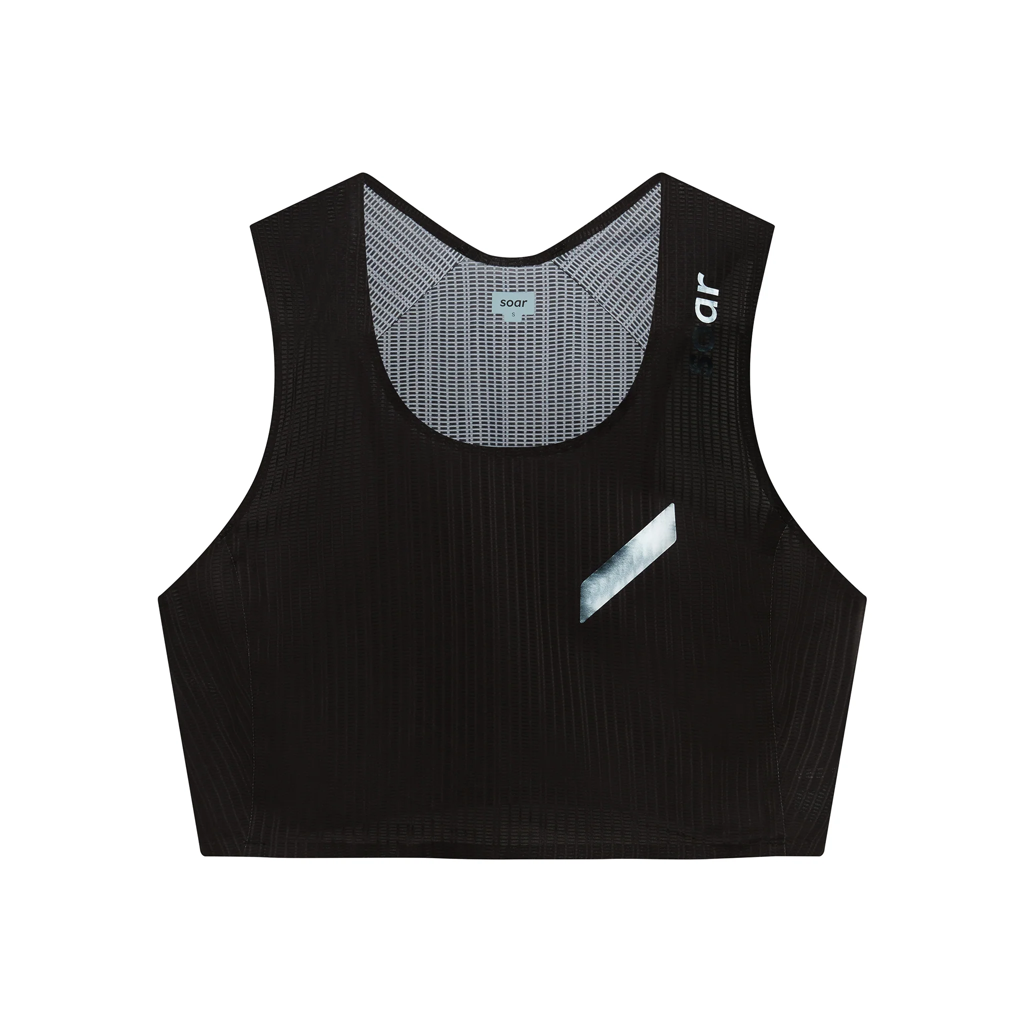 Soar Womens Crop Race Vest - Black - SS26
